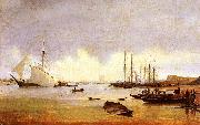 Anton Ivanov Fishing Vessels off a Jetty Spain oil painting artist